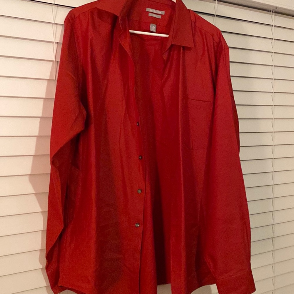 Van Heusen red mens dress shirt